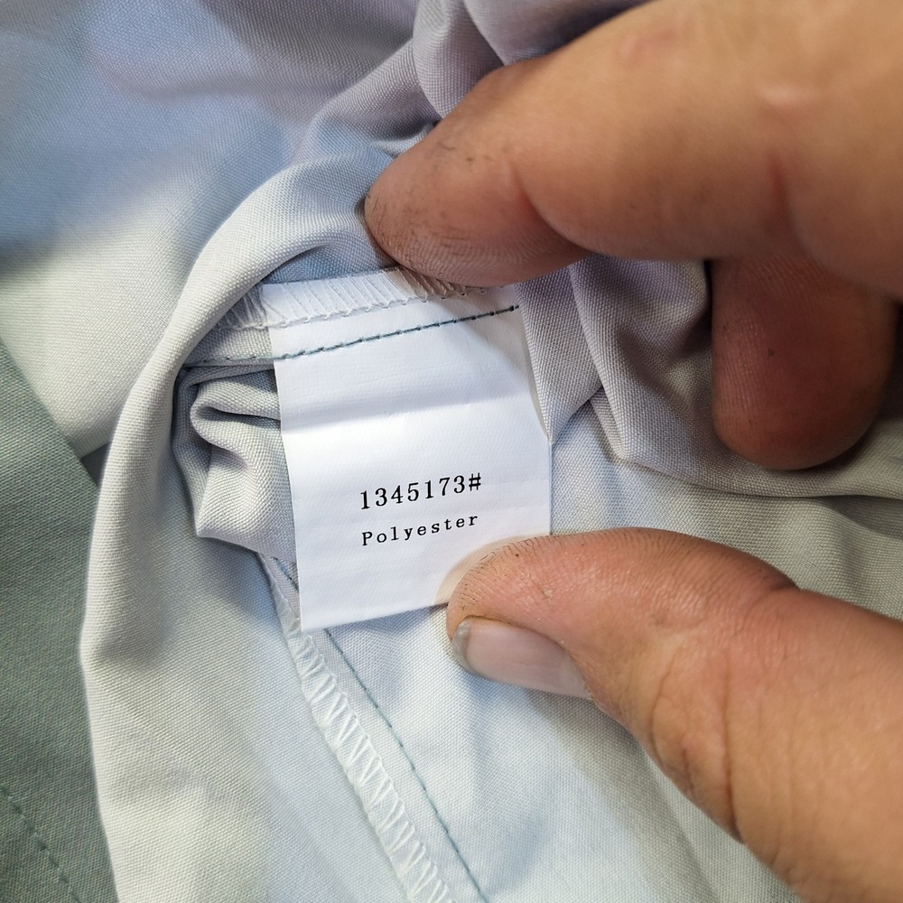 Mens 4XL Tropical Palm Tree Button Down Shirt‎ Grey White Short Sleeve beach - Picture 7 of 10